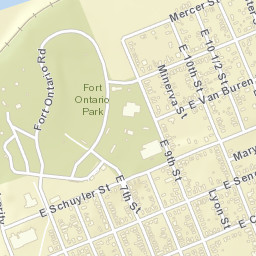 Fort Ontario New York Street Map