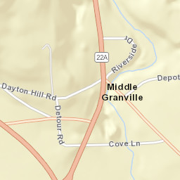 Middle Granville New York Street Map