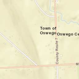 Oswego Center New York Street Map