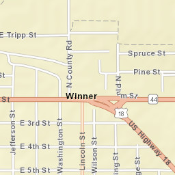 821 SD-44 Winner SD 57580 Street Map