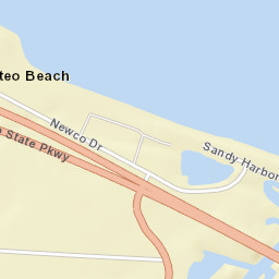Sandy Harbour Beach New York Street Map