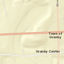Granby Center New York Street Map