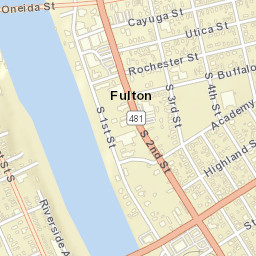 Fulton New York Street Map