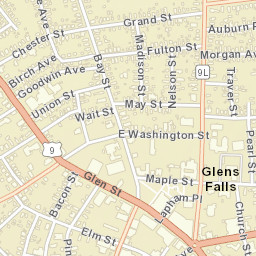 Glens Falls New York Street Map