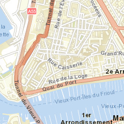 Marseille, France Street Map