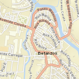 Betanzos Street Map