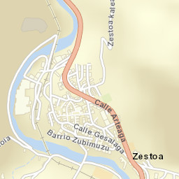 Zestoa Street Map