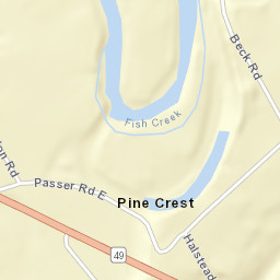 Pine Crest New York Street Map