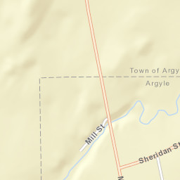 Argyle New York Street Map
