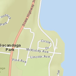 Sacandaga Park New York Street Map