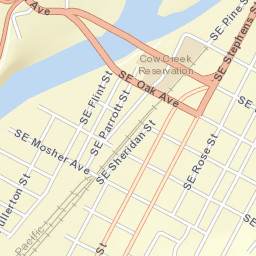 Health Dept. at Harvard Ave., Roseburg, OR Street Map