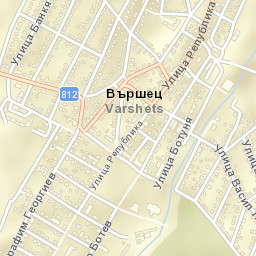 Varshets Street Map