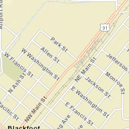 155 Northwest Main Street, Blackfoot, ID Street Map