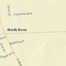 North Rose New York Street Map
