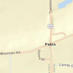 Pekin New York Street Map