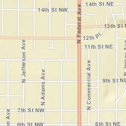 1001-1015 N Washington Ave, Mason City, IA Street Map