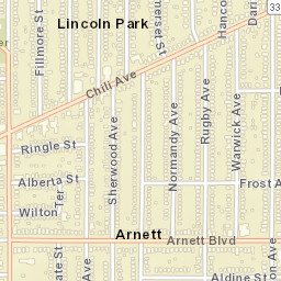Lincoln Park New York Street Map