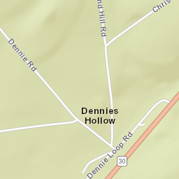 Dennies Hollow New York Street Map