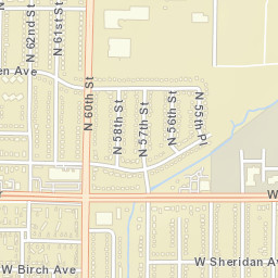 6000-6098 West Silver Spring Drive Street Map