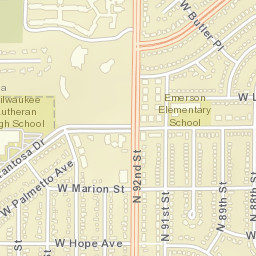 8999 W Butler Pl, Milwaukee, WI 53225, USA Street Map
