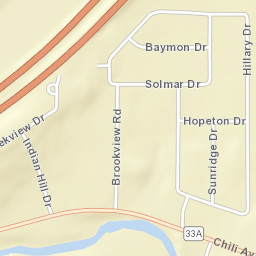 West Chili New York Street Map