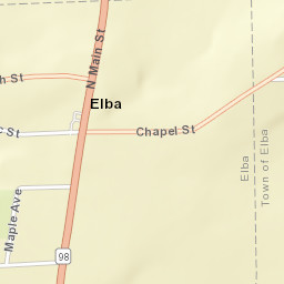 Elba New York Street Map