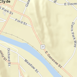 Clyde New York Street Map