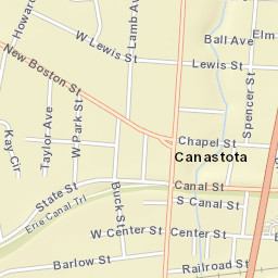 Canastota New York Street Map