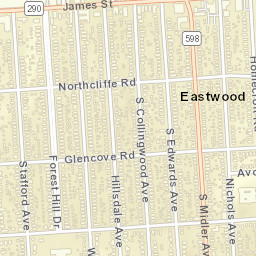 Eastwood New York Street Map