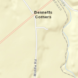 Bennetts Corners New York Street Map