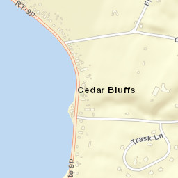 Cedar Bluffs New York Street Map