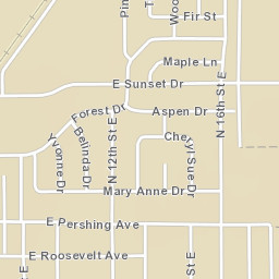 1126 East Sunset Drive, Riverton, WY 82501 Street Map