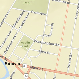 Batavia New York Street Map