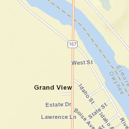 Idaho 167 Grand View ID 83624 America Street Map