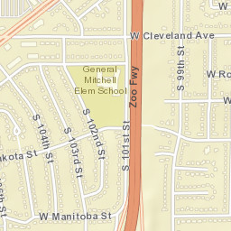 9704 West Cleveland Avenue, Milwaukee, WI Street Map