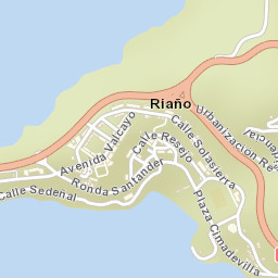 Riaño Street Map