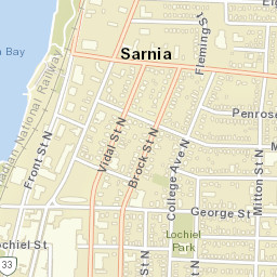Sarnia Street Map