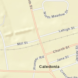 Caledonia New York Street Map