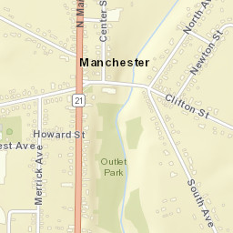 Manchester New York Street Map