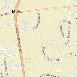 Malta New York Street Map