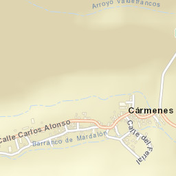 Cármenes Street Map