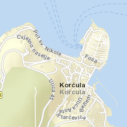 Korčula Street Map