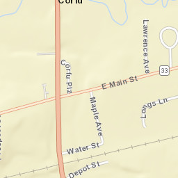 Corfu New York Street Map