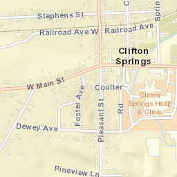 Clifton Springs New York Street Map