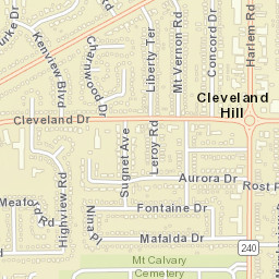 Cleveland Hill New York Street Map