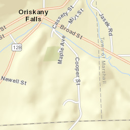 Oriskany Falls New York Street Map