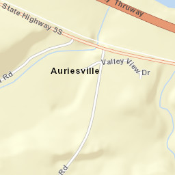 Auriesville New York Street Map