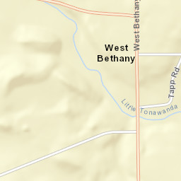 West Bethany New York Street Map
