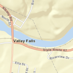 Valley Falls New York Street Map