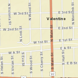 300-398 Blue Star Memorial Hwy Valentine NE Street Map